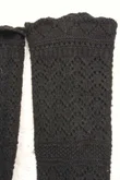 Pointelle Knit Slouch Socks Black